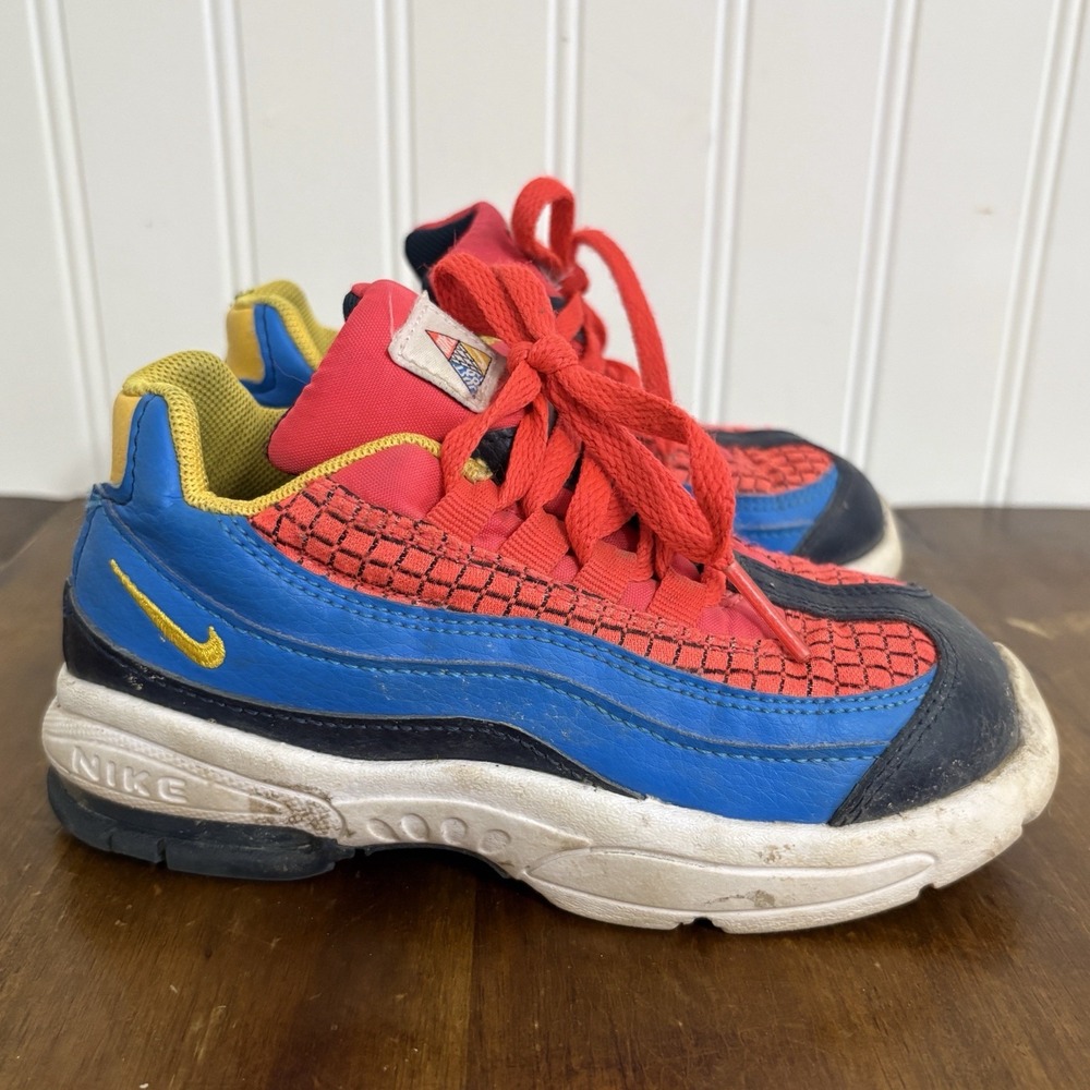 Nike Air Max 95 Shoes Size 10C Spider-Man Crimson Blue Red Retro Colorblock